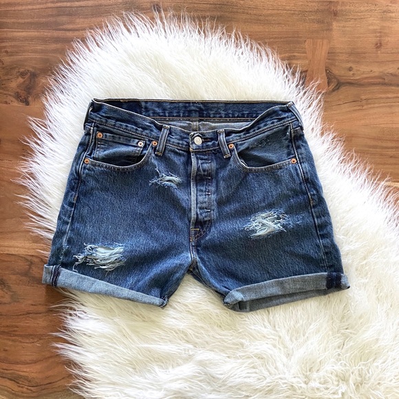 Levi's Pants - {levi’s} 501 distressed denim cut off jeans shorts
